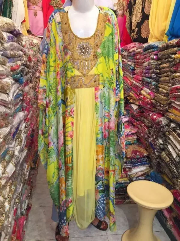 Picture of Radhe Designer Multicolor Georgette Kaftan Dress for Women - F7477