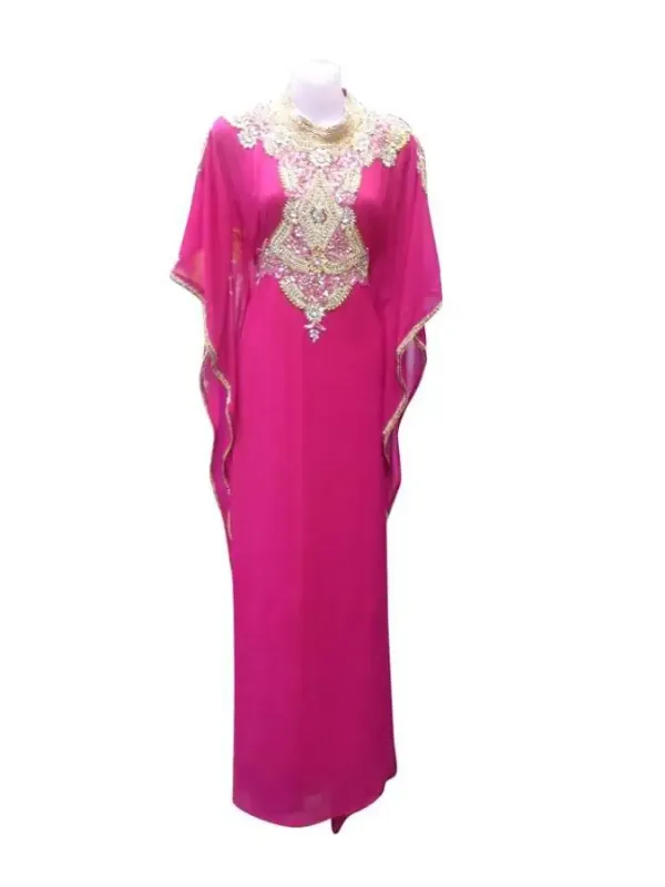 Picture of Radhe Designer White Georgette Kaftan Dress for Women - F7194
