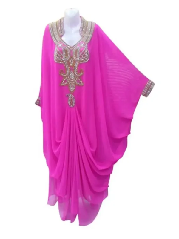 Picture of Radhe Designer White Georgette Kaftan Dress for Women - F7285