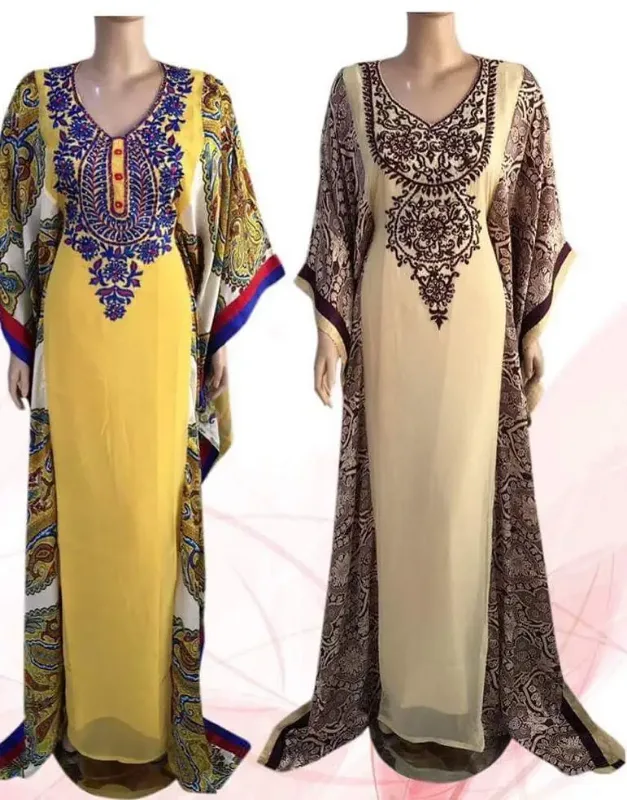Picture of Radhe Designer Multicolor Georgette Kaftan Dress for Women - F10783