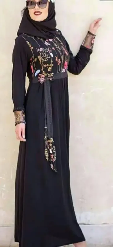 Picture of Multi Color Georgette Kaftan Dress for Women - Look 13374