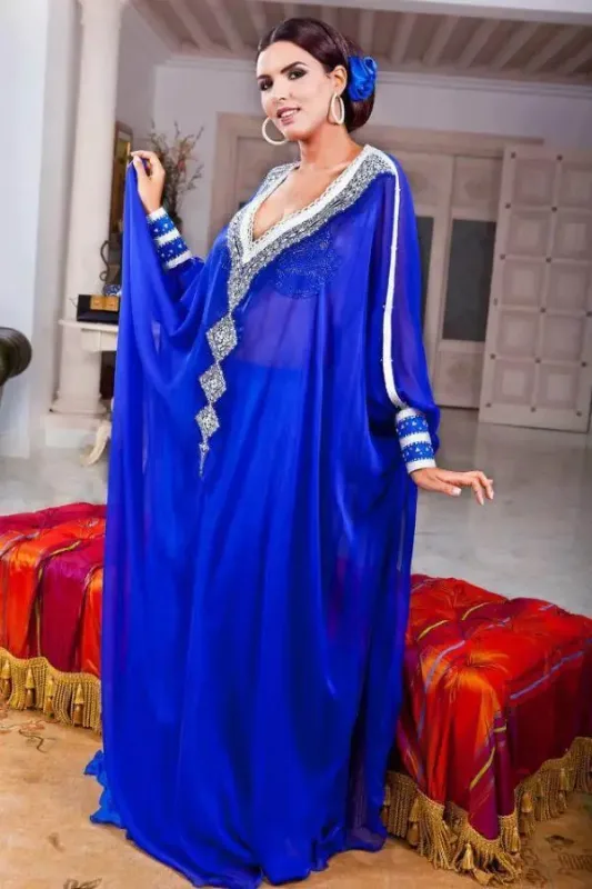 Picture of Radhe Designer Multicolor Georgette Kaftan Dress for Women - F7478