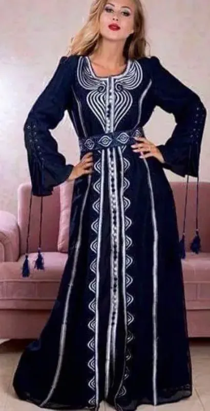 Picture of Radhe Designer White Georgette Kaftan Dress for Women - F10976