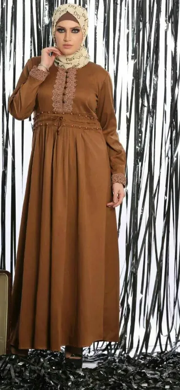 Picture of Radhe Designer Purple Cotton Kaftan Dress for Women - F11474