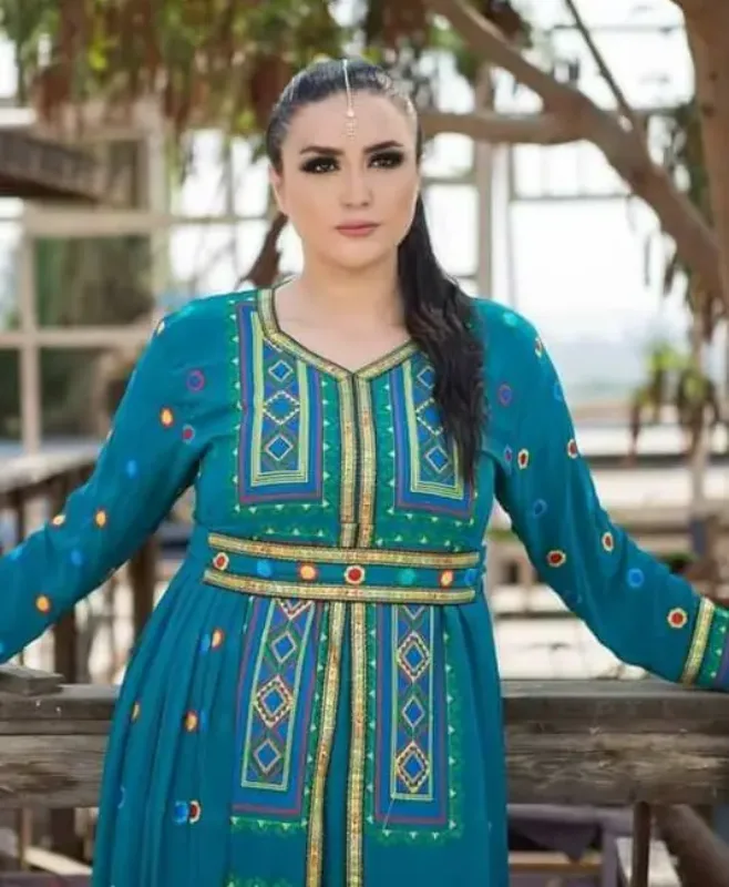 Picture of Radhe Designer Multicolor Georgette Kaftan Dress for Women - F11089