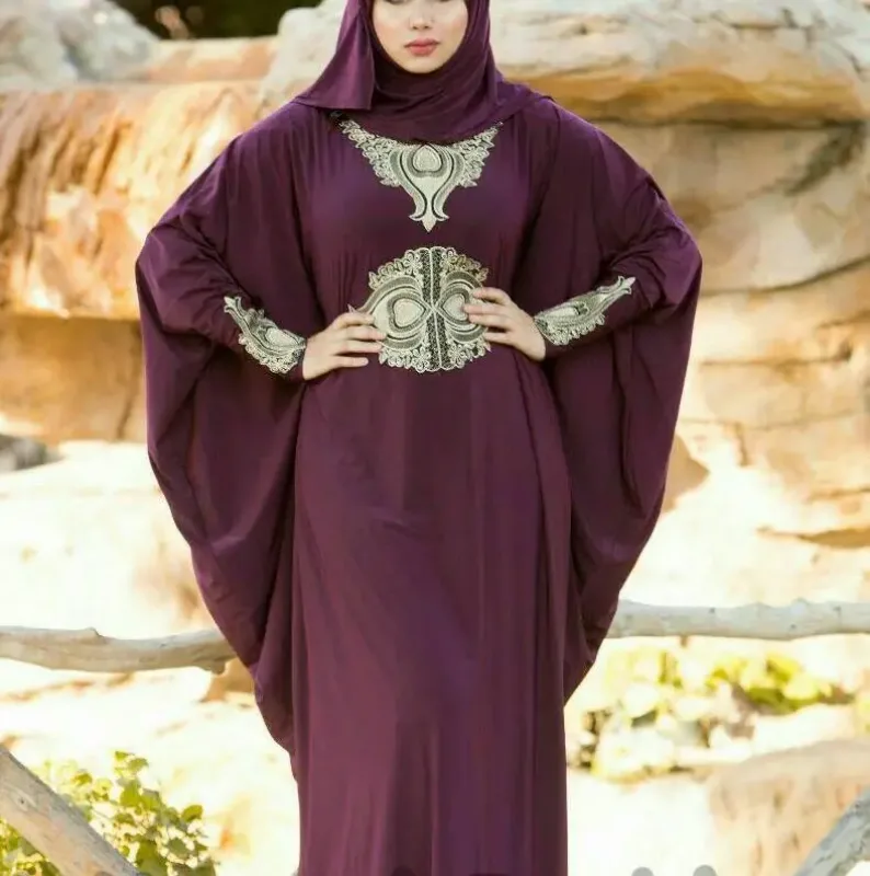 Picture of Black Georgette Kaftan Dress for Women - Look 13438