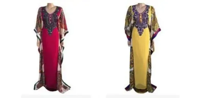 Picture of Radhe Designer White Georgette Kaftan Dress for Women - F10778