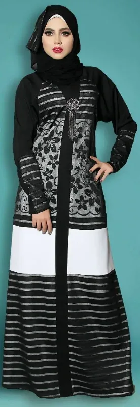 Picture of Radhe Designer Black Georgette Kaftan Dress for Women - F11504