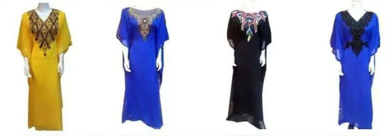 Picture of Radhe Designer Black Georgette Kaftan Dress for Women - F10809