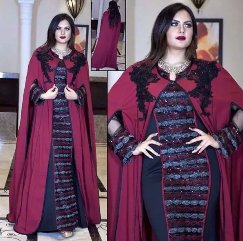 Picture of Radhe Designer Black Georgette Kaftan Dress for Women - F226