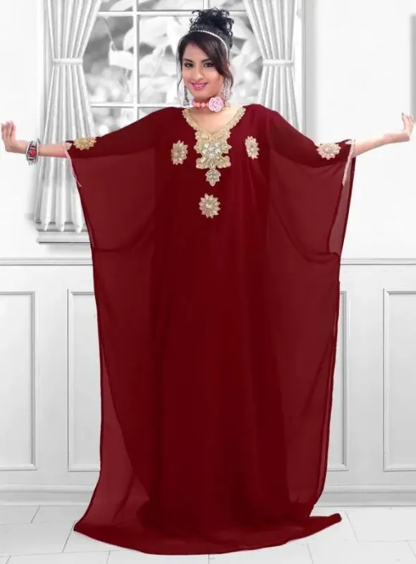 Picture of Radhe Designer Multicolor Georgette Kaftan Dress for Women - F60