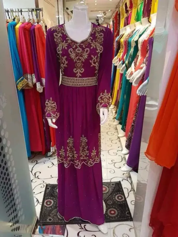 Picture of Radhe Designer Black Georgette Kaftan Dress for Women - F1013