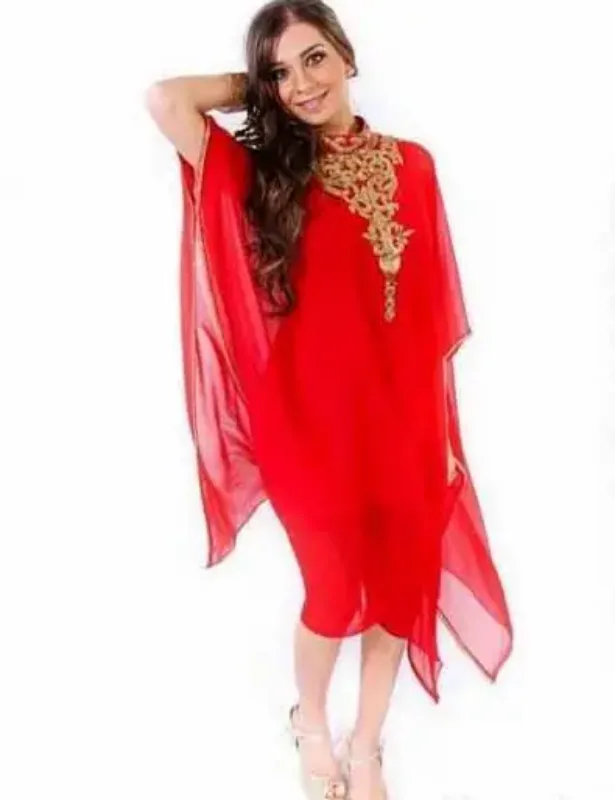Picture of Radhe Designer Black Georgette Kaftan Dress for Women - F543