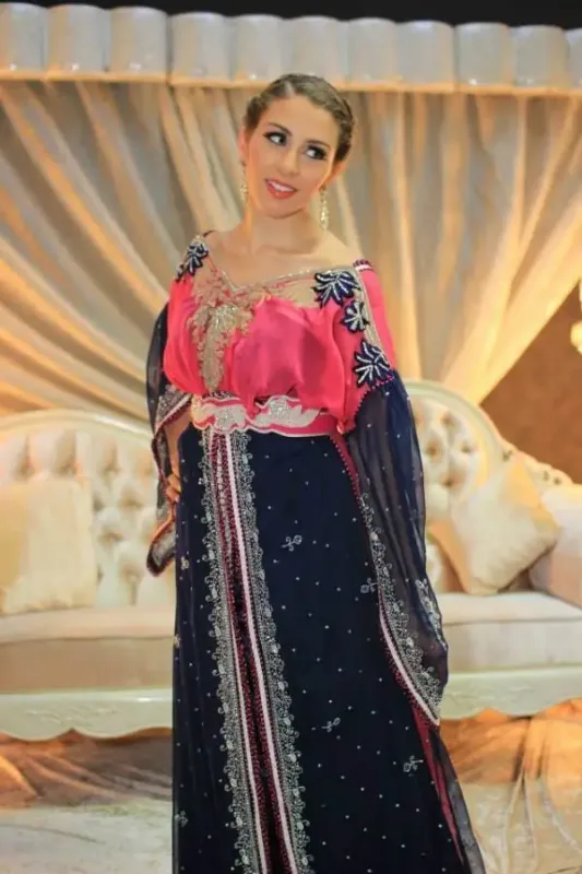 Picture of Radhe Designer Black Georgette Kaftan Dress for Women - F349