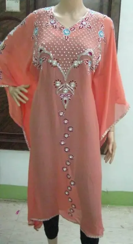 Picture of Radhe Designer Multicolor Georgette Kaftan Dress for Women - F522