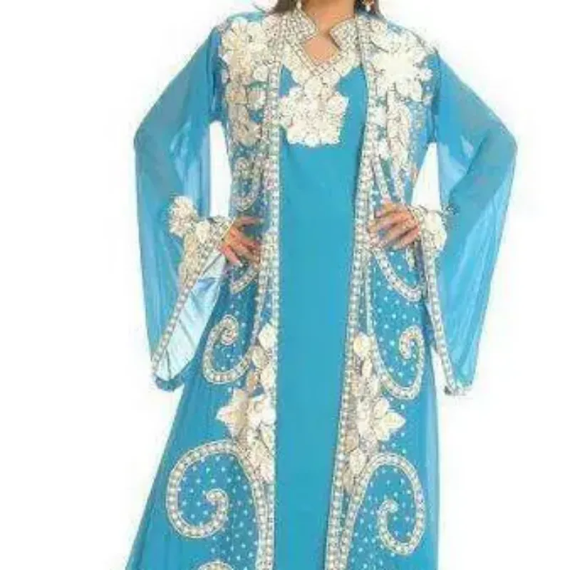 Picture of Radhe Designer Multicolor Georgette Kaftan Dress for Women - F506