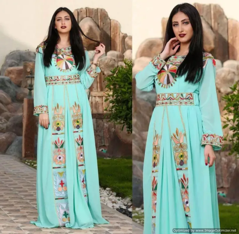 Picture of Radhe Designer Multicolor Georgette Kaftan Dress for Women - F849