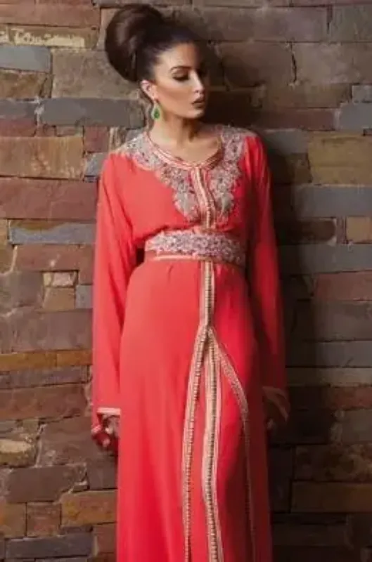 Picture of Radhe Designer Purple Georgette Kaftan Dress for Women - F626