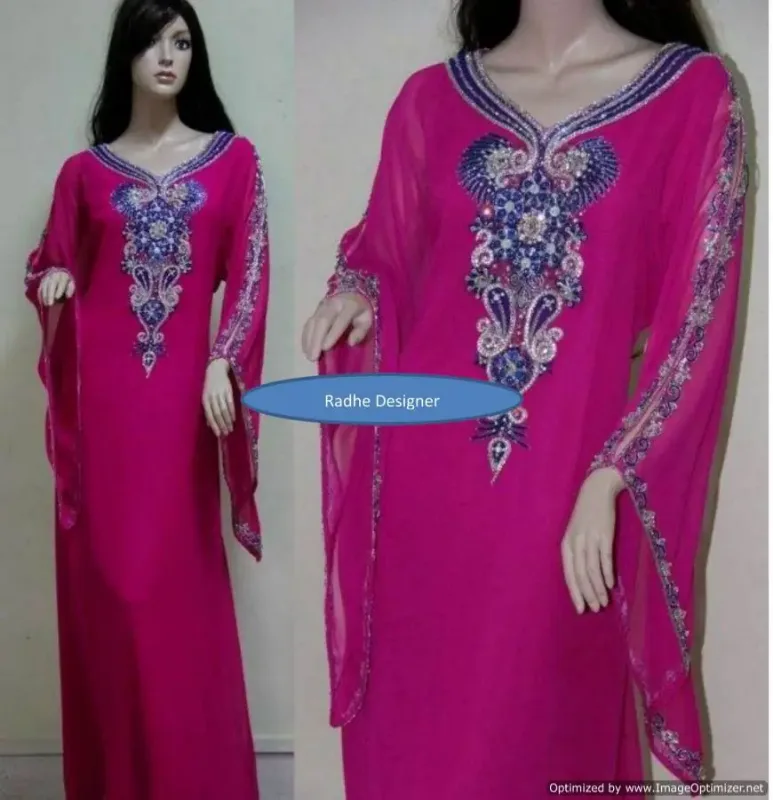 Picture of Radhe Designer White Cotton Kaftan Dress for Women - F661