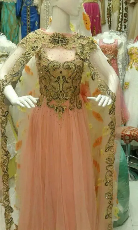 Picture of Radhe Designer Pink Cotton Kaftan Dress for Women - F1031