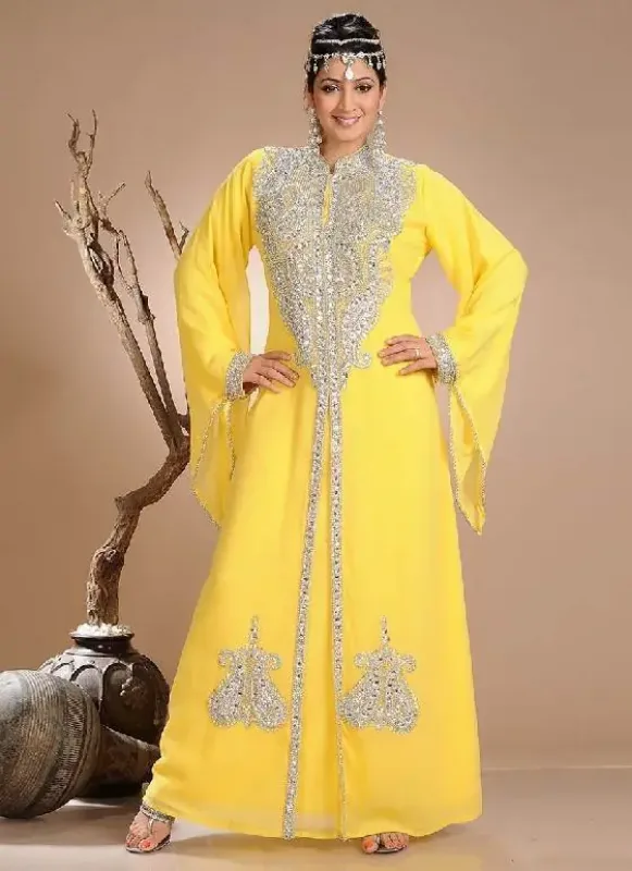 Picture of Radhe Designer Purple Georgette Kaftan Dress for Women - F432