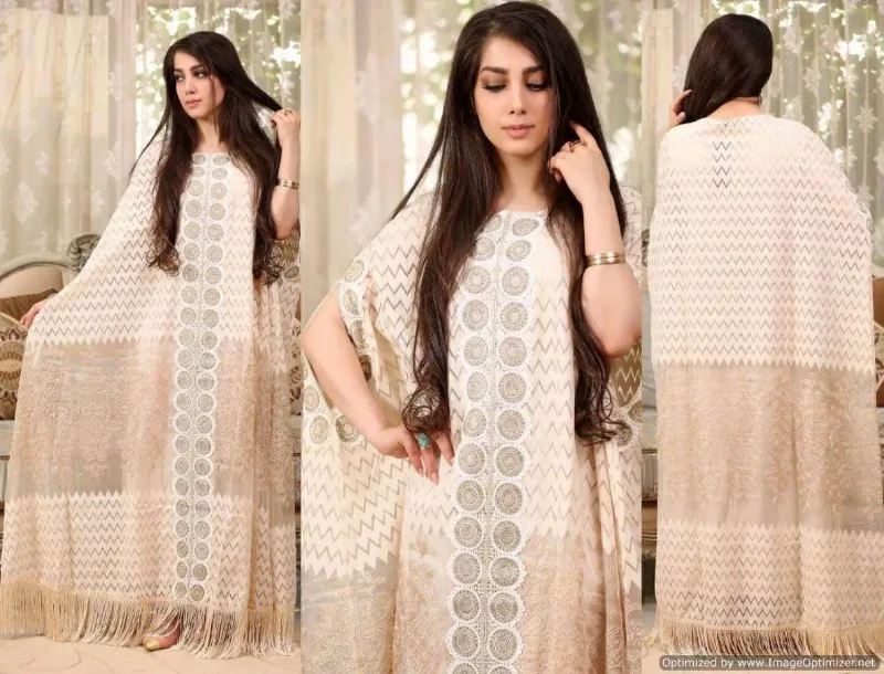 Picture of Radhe Designer Multicolor Georgette Kaftan Dress for Women - F815