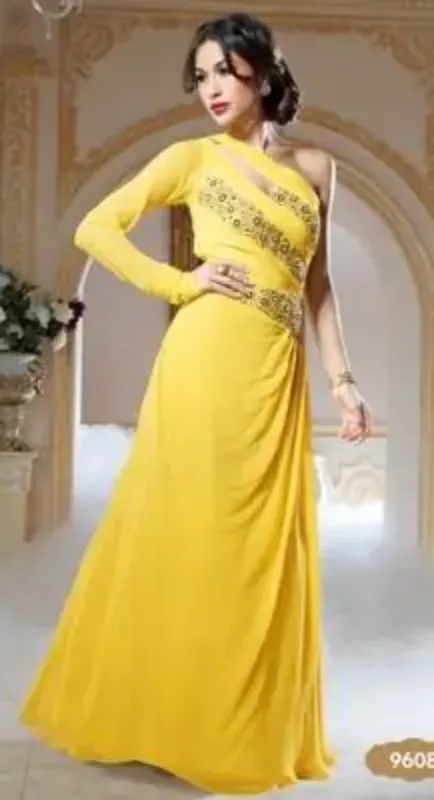 Picture of Radhe Designer Multicolor Georgette Kaftan Dress for Women - F64