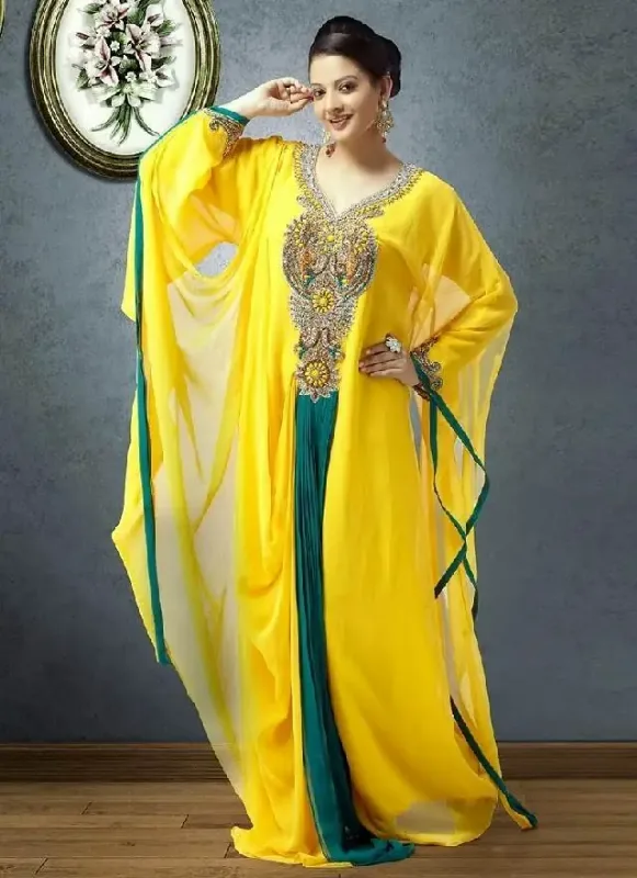 Picture of Radhe Designer Multicolor Georgette Kaftan Dress for Women - F419