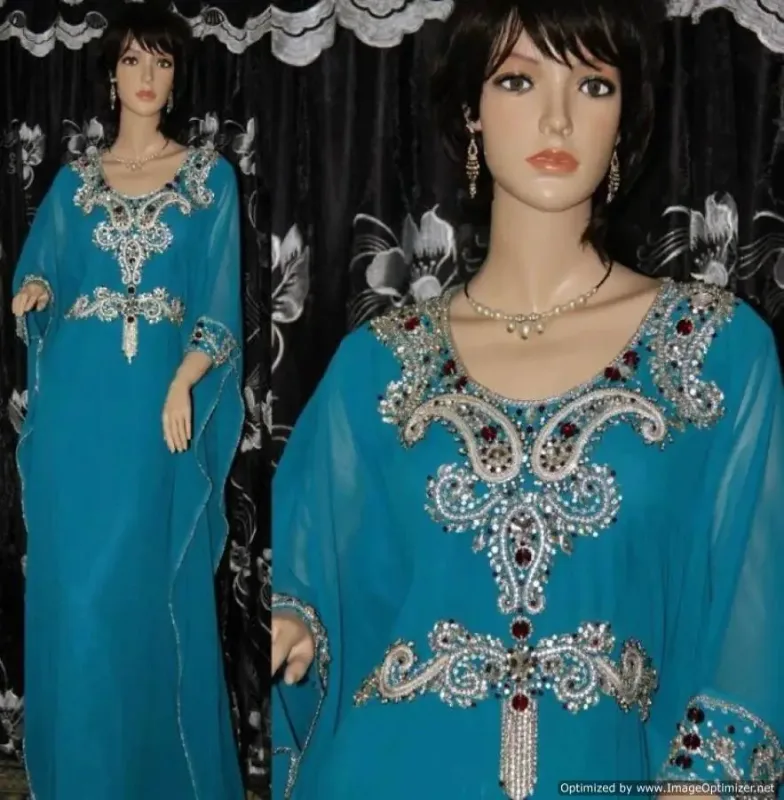 Picture of Radhe Designer Pink Cotton Kaftan Dress for Women - F361