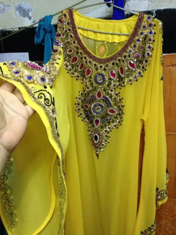 Picture of Radhe Designer Multicolor Georgette Kaftan Dress for Women - F1189