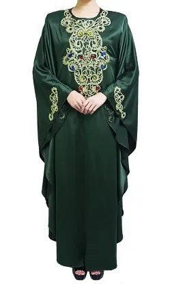 Picture of djellaba dubai modern party wear hand embroidery kaftan