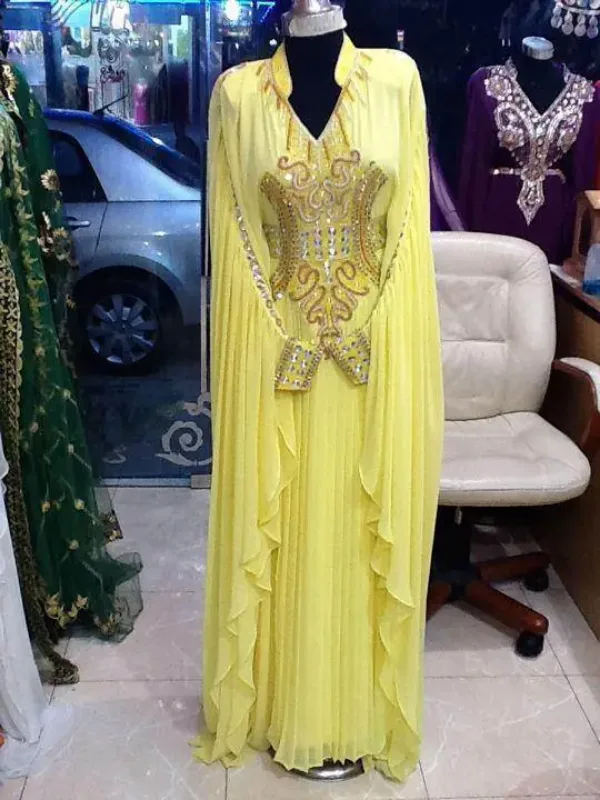 Picture of Radhe Designer Pink Cotton Kaftan Dress for Women - F480