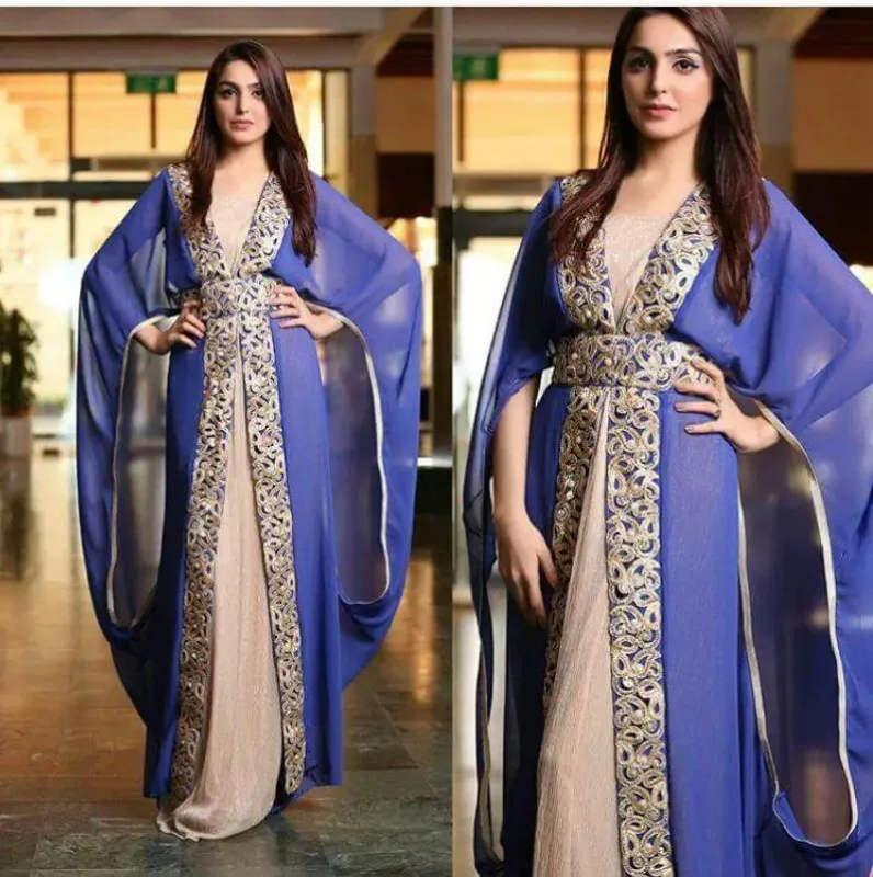 Picture of Radhe Designer Blue Georgette Kaftan Dress for Women - F1008