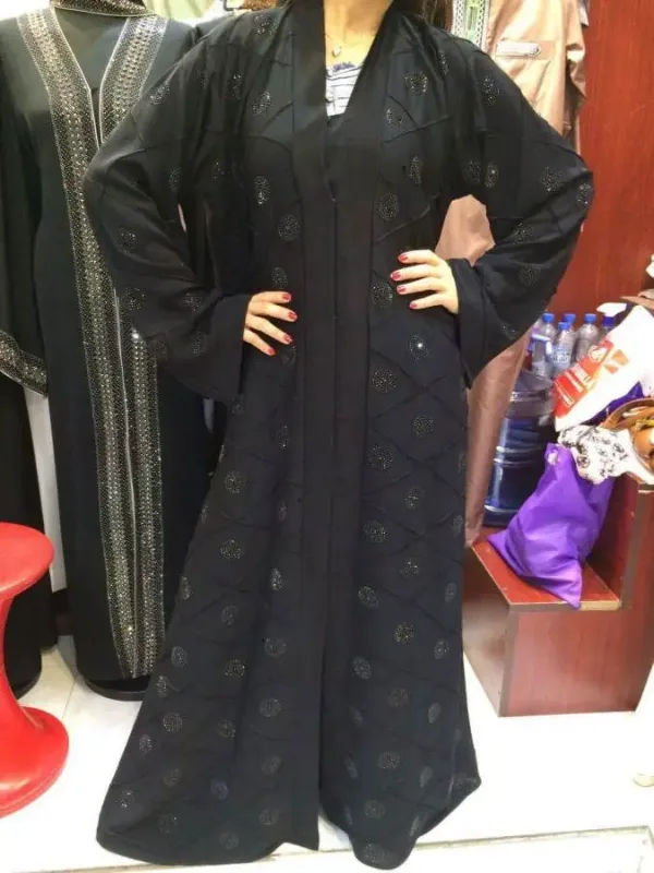 Picture of Radhe Designer Black Georgette Kaftan Dress for Women - F1251