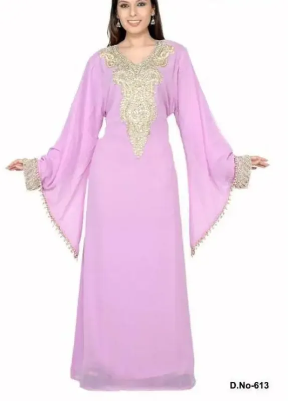 Picture of Radhe Designer Purple Georgette Kaftan Dress for Women - F415