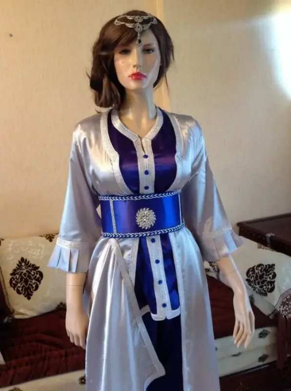 Picture of Radhe Designer Blue Georgette Kaftan Dress for Women - F389