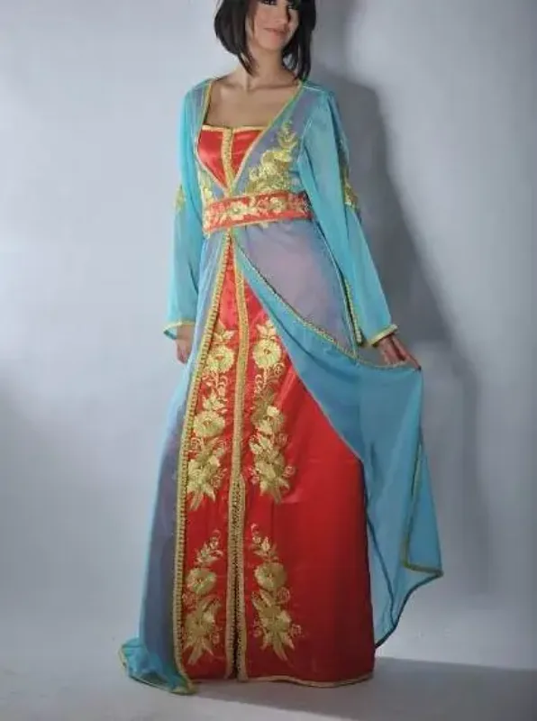 Picture of Radhe Designer White Georgette Kaftan Dress for Women - F399