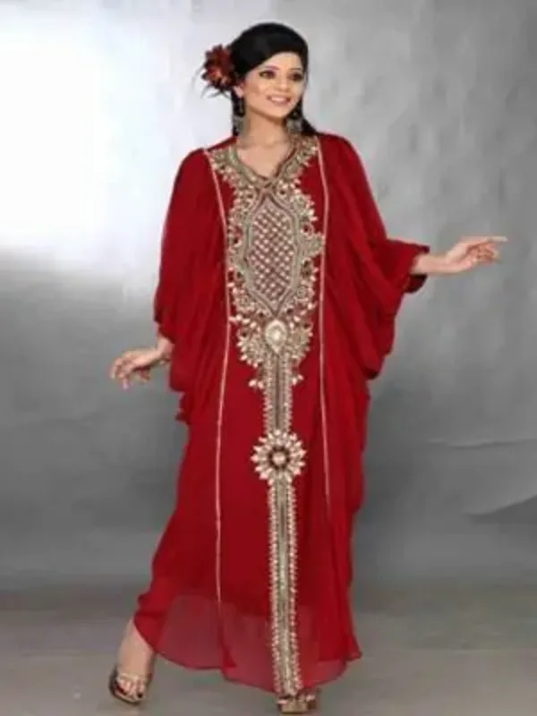 Picture of Radhe Designer Multicolor Georgette Kaftan Dress for Women - F608
