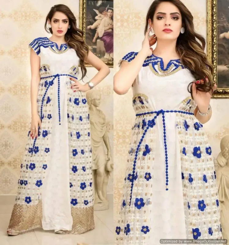 Picture of Radhe Designer Multicolor Georgette Kaftan Dress for Women - F990