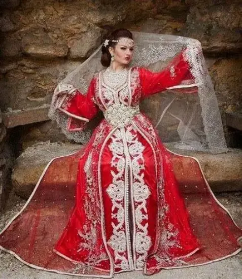 Picture of dubai moroccan abaya jalabiya kaftan wedding gown fancy