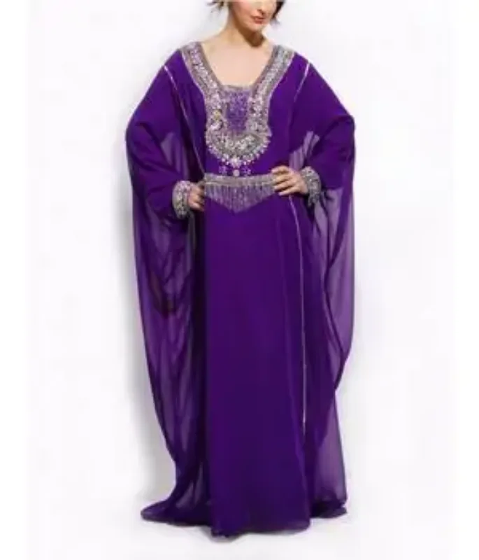 Picture of Radhe Designer Multicolor Georgette Kaftan Dress for Women - F637