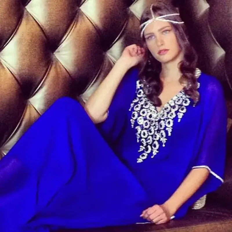 Picture of Radhe Designer Blue Georgette Kaftan Dress for Women - F491