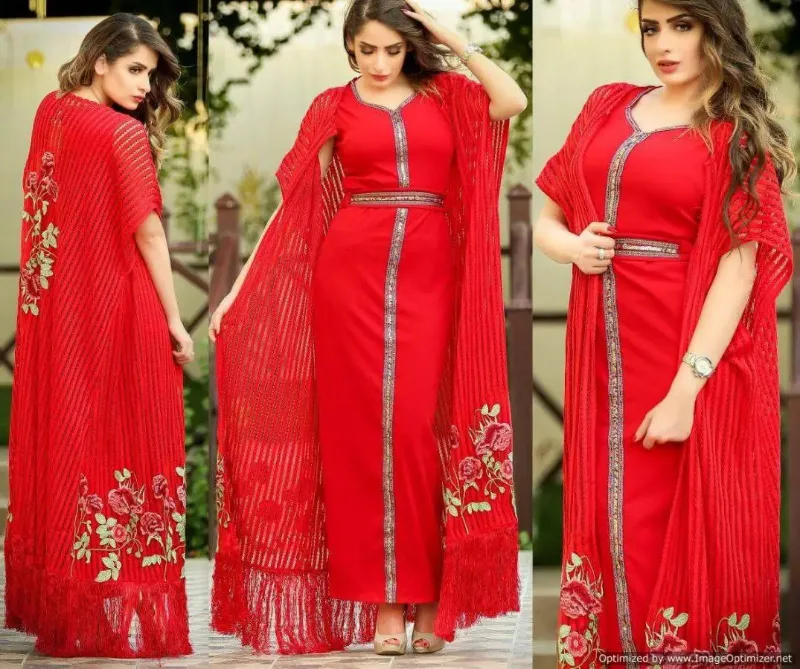 Picture of Radhe Designer Pink Cotton Kaftan Dress for Women - F997