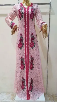 Picture of dubai stylish bridal caftan georgette machine embroider