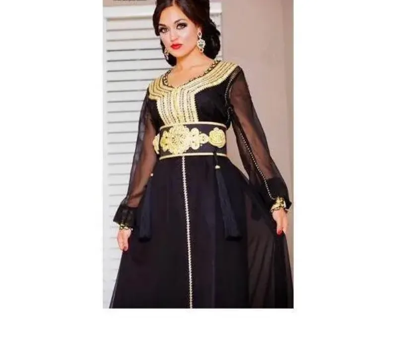 Picture of Radhe Designer Black Georgette Kaftan Dress for Women - F754
