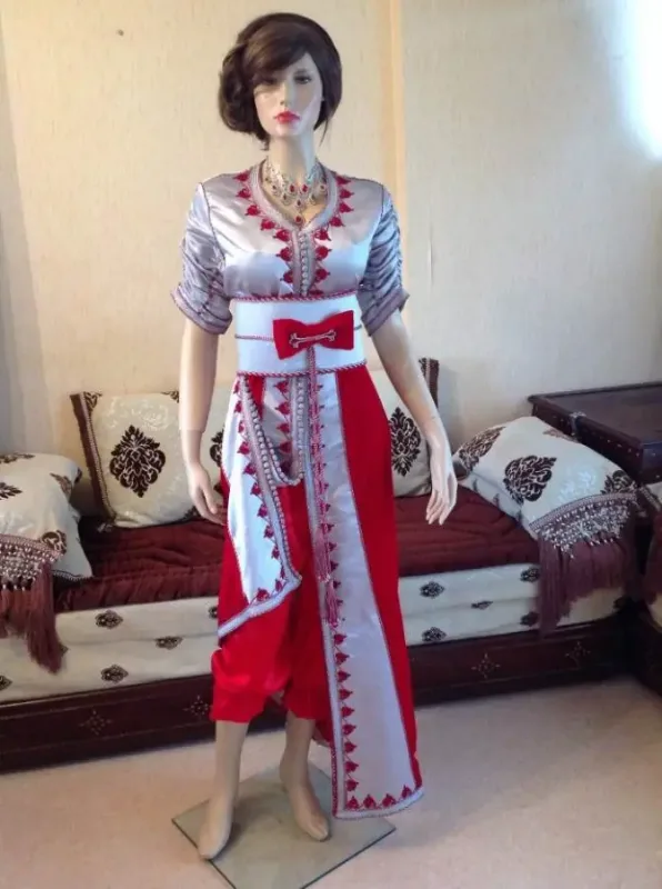 Picture of Radhe Designer White Georgette Kaftan Dress for Women - F393