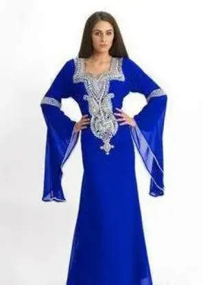 Picture of elegant bridal moroccan fantasy wedding gown party wear