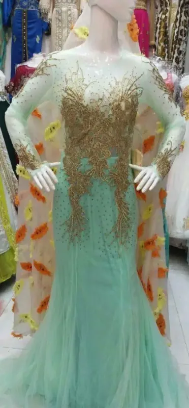 Picture of Radhe Designer Yellow Georgette Kaftan Dress for Women - F1027