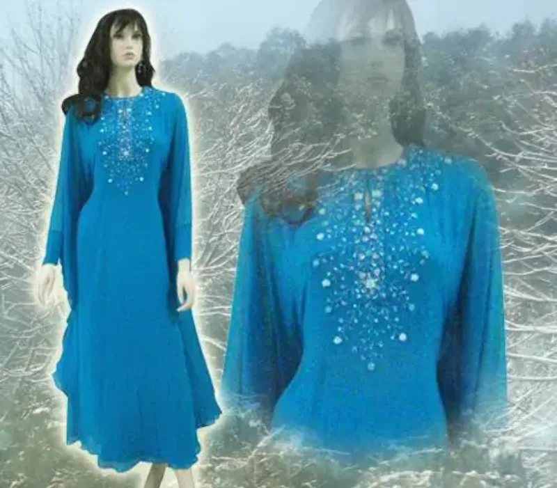 Picture of Radhe Designer Multicolor Georgette Kaftan Dress for Women - F705