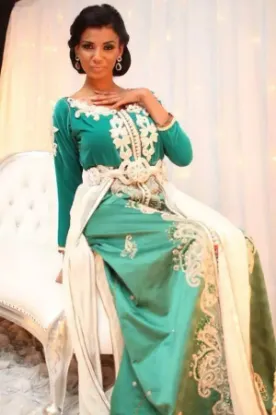 Picture of elegant modern fancy farasha caftan wedding gown fancy 